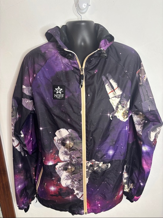 Neff Other - Neff Purple and Black Astronaut Graphic Windbreaker Size Medium